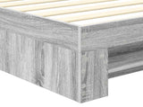 Bed Frame Grey Sonoma 90 x 200 cm Engineered Wood 3408807