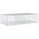 Gabion Basket with Cover 200x100x50 cm Galvanised Iron 3295179