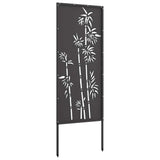 Garden Privacy Screen Black 50 x 140 cm Cold-rolled steel 876294