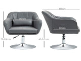 Swivel Microfibre Accent Chair for Living Room Contemporary Vanity Armchair with Adjustable Height T3398P329611
