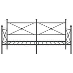 Day Bed without Mattress Black 107x203 cm Steel 4104671