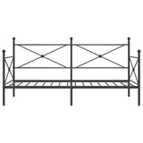 Day Bed without Mattress Black 107x203 cm Steel 4104671