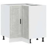 Kitchen Corner Base Cabinet Porto Concrete Grey Engineered Wood 853991