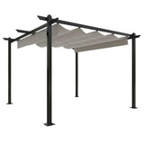 Garden Gazebo with Retractable Roof 3x3 m Cream 318534