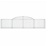 Arched Gabion Baskets 15 pcs 300x50x60/80 cm Galvanised Iron 3146677