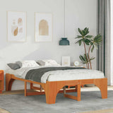 Bed Frame Brown 120 x 200 cm Solid Pine Wood 872991