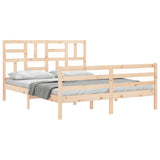 Bed Frame without Mattress King Size Solid Wood 3194901