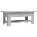 ZNTS Coffee Table Concrete Grey 102x55x42 cm Engineered Wood 810257