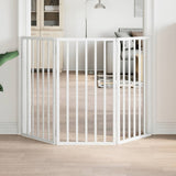 Dog Gate Foldable 3 Panels White 150 cm Poplar Wood 352182