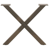 Coffee Table Legs X-Shaped 2 pcs Natural Steel 60x cm Steel 4012903