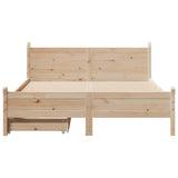 Bed Frame without Mattress 140x190 cm Solid Wood Pine 3309782