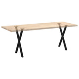 Dining Table Legs X-Shaped 2 pcs Black 50x cm Steel 4012908