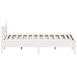 Bed Frame without Mattress White 160x200 cm Solid Wood Pine 3216364