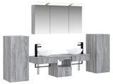 Bathroom Furniture Set 6 pcs Grey Sonoma 3407116