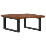 Basin Shelf Wall Mounted Steel and Solid Wood Oak 3302401