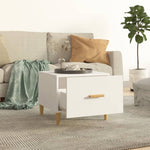 Coffee Tables 2 pcs White 50x50x40 cm Engineered Wood 812709