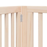 Dog Gate with Door Foldable 4 Panels 320 cm Poplar Wood 352241
