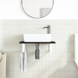 Basin Shelf Wall Mounted Steel and Solid Wood Oak 3302580