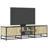 TV Cabinet Sonoma Oak 160x35x41 cm Engineered Wood and Metal 848845
