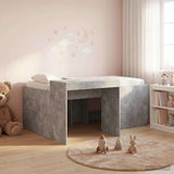 Kids'High Bed Frame with Desk Concrete Grey Engineered Wood 3422670