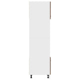 Microwave Cabinet Lyon Brown Oak 60x57x207 cm Engineered Wood 815605