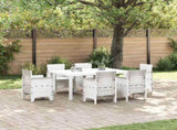 Garden Table White 150 x 100 x 73 cm Poly Rattan 871686