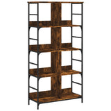 Bookshelf Smoked Oak 78.5x33x153 cm Engineered Wood 835256