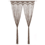ZNTS Macrame Curtain Taupe 140x240 cm Cotton 323980