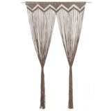 ZNTS Macrame Curtain Taupe 140x240 cm Cotton 323980