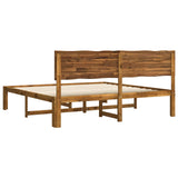 Double Bed Frame with Headboard ROSTOCK Natural 200 x 200 cm 3405426