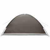 Cabin Tent with Roof Brown grey 8-Person Polyester and Steel 42029013