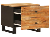 Bedside Cabinet 2 pcs Brown 40 x 33 x 46 cm Solid Mango Wood 4018295