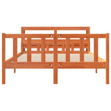 Bed Frame with Headboard without Mattress Wax Brown 160x200 cm 3305924