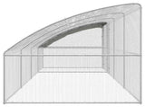 Chicken Cage 4 pcs Silver 800 x 200 x 200 cm Steel and PE 3381111
