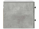 Wall-Mounted Bedside Cabinet with Drawer 2 pcs Concrete Grey 897962