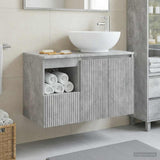 Bathroom Furniture Set 2 pcs Concrete Grey Engineered Wood 3404087