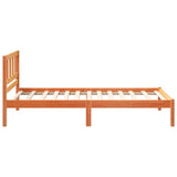 Bed Frame with Headboard Wax Brown 100 x 200 cm Solid Pine Wood 872253