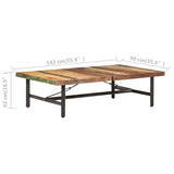 320654 Coffee Table 142x90x42 cm Solid Reclaimed Wood