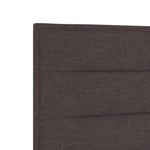 ZNTS Bed Frame Dark Brown 180x200 cm Fabric 3344672