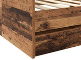 Bed Frame with Storage Old Wood 80 x 200 cm Engineered Wood 3429640