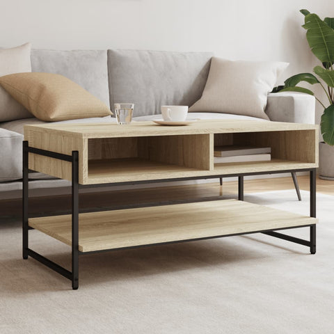 ZNTS Coffee Table Sonoma Oak 90x50x45 cm Engineered Wood 838969