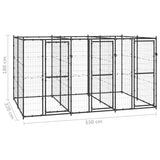 Outdoor Dog Kennel Steel 7.26 m 3082261