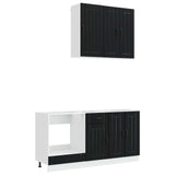 Kitchen Unit LUCCA 5 pcs Black Engineered Wood 3438256