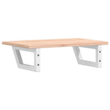 Basin Shelf Wall Mounted Steel and Solid Wood Oak 3302542