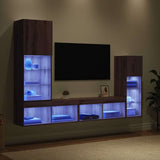 TV Wall Units Wall-mounted 4 pcs Artisan Oak Engineered Wood 3402945