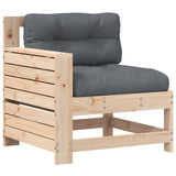 Garden Armrest Sofa with Cushion Solid Wood Pine 844914