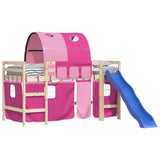 Curtains for Loft Bed with Tunnel Pink Polyester 835918
