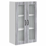 Wall Glass Cabinet PORTO Grey Sonoma 60 x 31 x 100 cm 885531