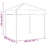 ZNTS Folding Party Tent Cream 2x2 m 93494