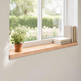 Window Sills 2 pcs Natural 80x 30 x 2 cm Solid Beech Wood 42048152